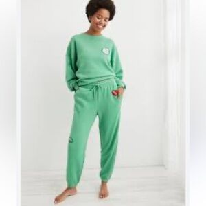 Aerie Green Track Pants & Joggers